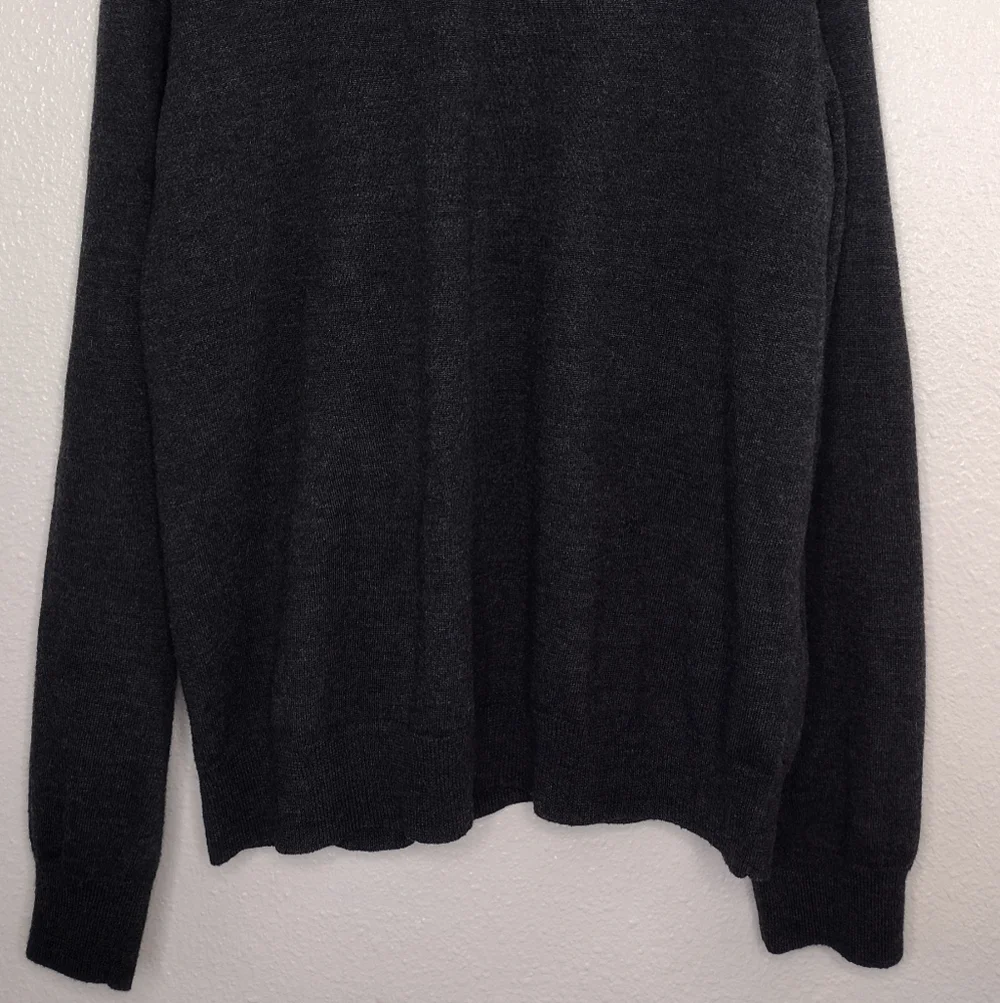 J. Crew Italian Merino Wool Men's Pullover Long Sleeve V-Neck Sweater Size XL